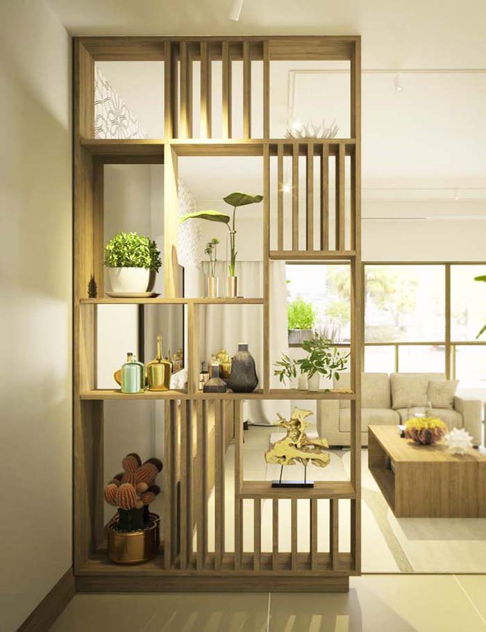 Mẫu lam gỗ phòng khách đơn giản